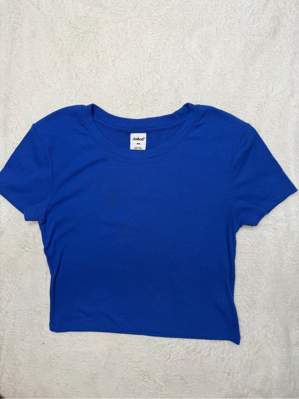 J.o& Co Blue babydoll crop top